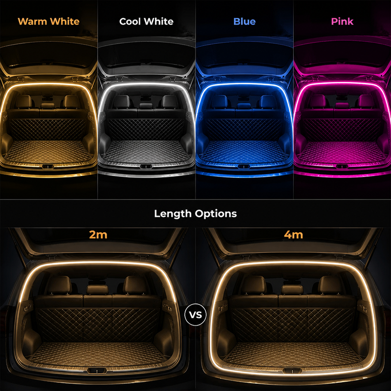 Trunk Light Strip - Jedes Mal, wenn du den Kofferraum öffnest, wird er von einer automatisch eingeschalteten Beleuchtung erhellt