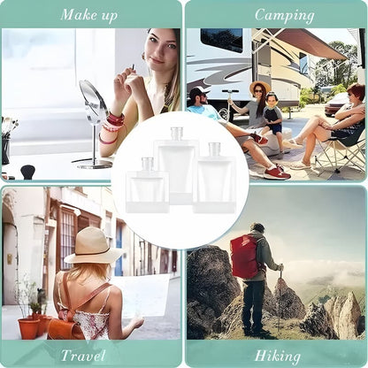 TravelPouche - 5-teiliges Reise-Set für Lotionen – Leicht & Auslaufsicher