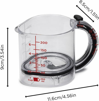MultiCup - Messbecher mit verstellbarem Boden — 1 Cup bis ¼ Cup in einem