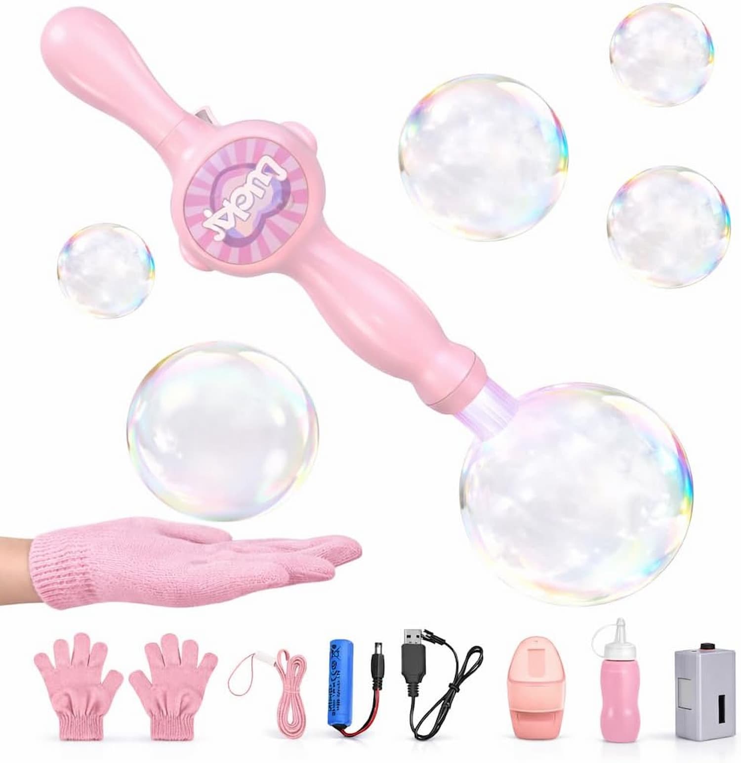 Bubble Wand - Nebelgefüllte Blasen mit Licht und Musik