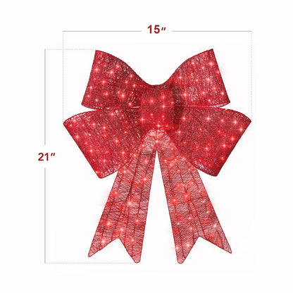 MegaBow - XXL leuchtende Weihnachtsschleife — Macht Ihr Familienweihnachten unvergesslich