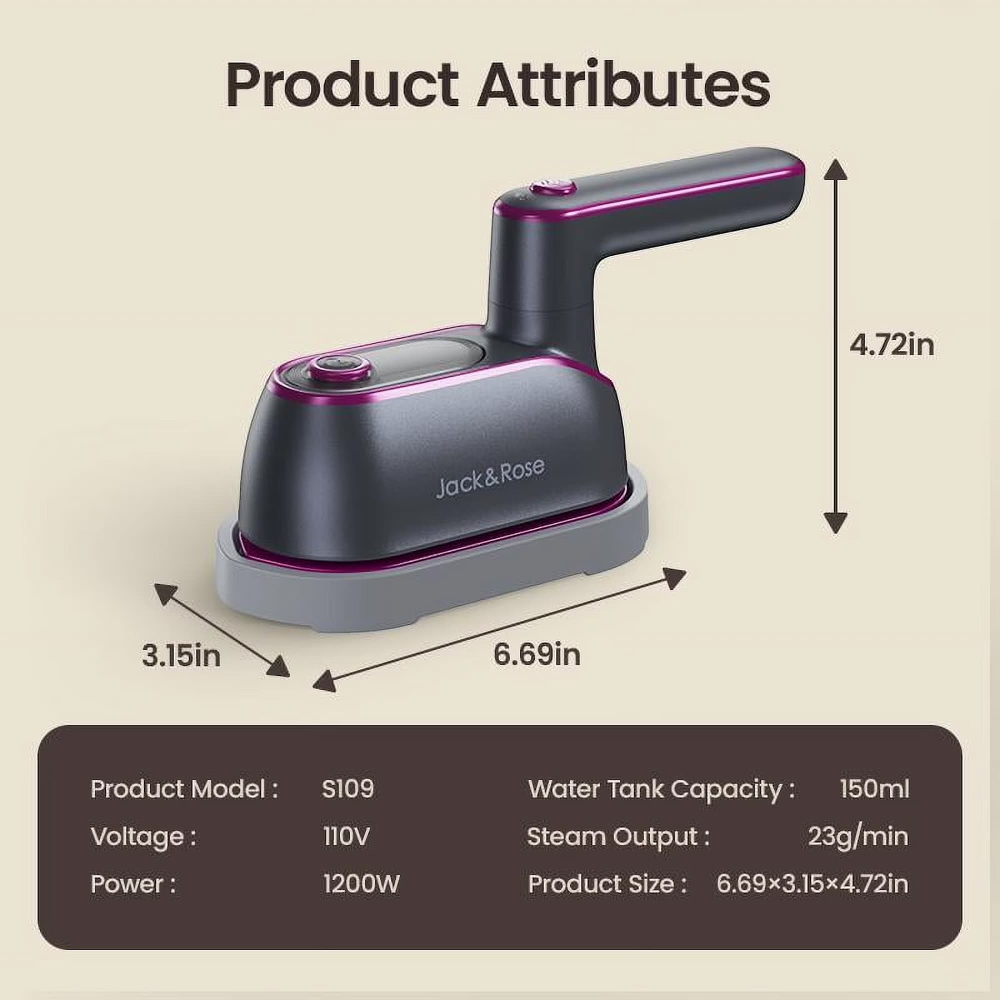 Travel Iron - Kompaktes Bügeleisen für unterwegs