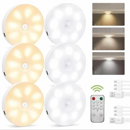 Einstellbare weiße und farbige LED-Pucks