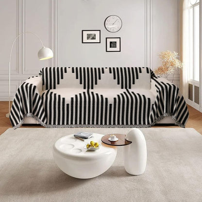 SofaQuilt - Baumwoll-Chenille Sofadecke — Passt zu jedem Interieur & jeder Jahreszeit