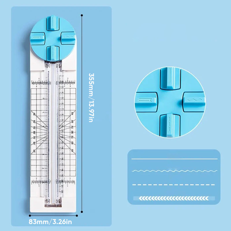 PaperCutter - 4-in-1-Papierschneider – für Karten, Scrapbooking und kreative Deko