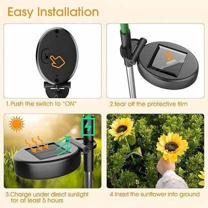 Solar Sunflowers - Verzaubern Sie Ihre Abende mit müheloser, bezaubernder Gartenmagie