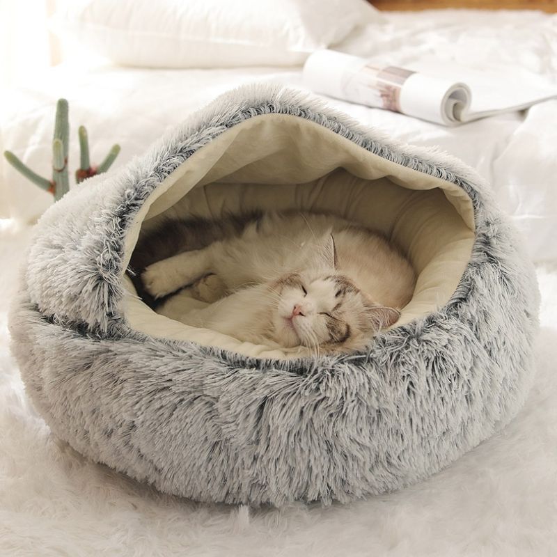 FluffCave - Plüsch-Katzenbett - Frest