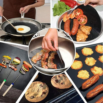 GrillMat - Antihaft BBQ Grillmatten mit Schneidebox - Frest