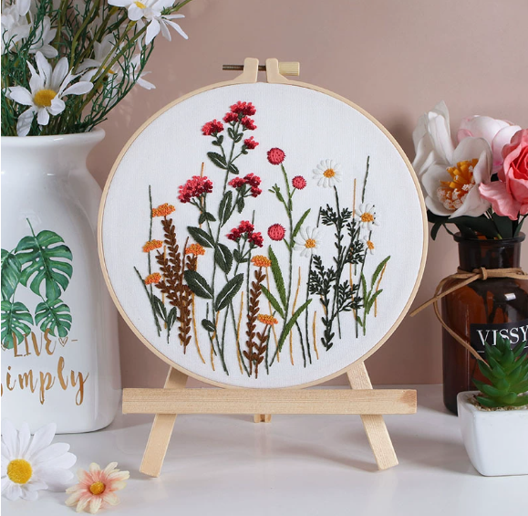 Emonia - Stickerei-Starterset mit Stickrahmen