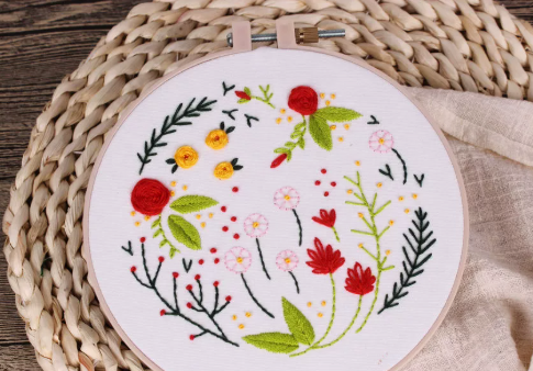 Emonia - Stickerei-Starterset mit Stickrahmen