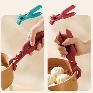 2-in-1 Silikonzange Anti Heiß - Schüssel Clip Mit Schloss