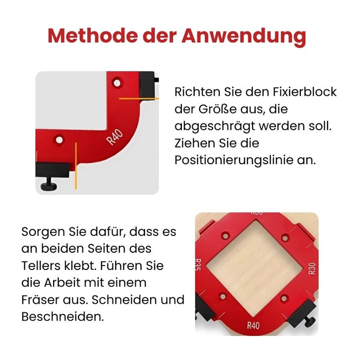 RouterMold - 4 in 1 Präzisions - Holz - Eckbeschneidungsset - Frest