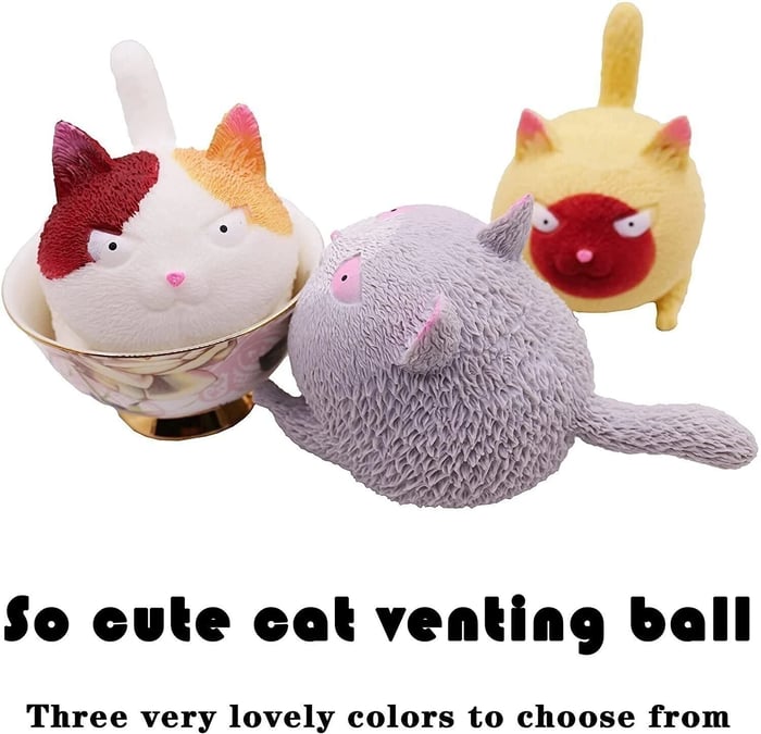 StressBall - Lustiger Stress-Ball in Form einer Katze - Frest