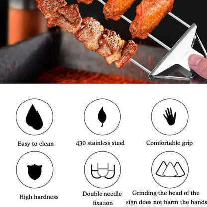 TriSkewer - die besten BBQ-Spieße auf dem Markt mit 3 Spießen! - Frest