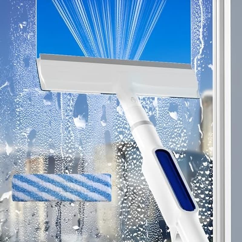 WindowCleaner - 3-in-1-Fensterreiniger mit Sprüher, Abstreifer und Lappen - Frest